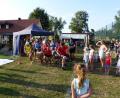 Bild: exb
Bei brütender Hitze starten 22 Erwachsene am Sportplatz in Mitteldorf zum 6. Wurzer Hobbylauf.