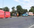 Bild: jma
Die Unfallstelle mit Sichtschutzwand der Feuerwehr.
