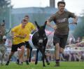 Bild: Timm Schamberger
Rund 3000 Besucher haben sich bei strahlendem Sonnenschein das traditionelle Eselrennen beim diesjährigen Hersbrucker Altstadtfest angesehen.