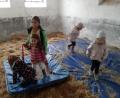 Bild: exb
Im Stall durften sich die Kinder austoben.