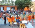 Bild: wec
Die Flötengruppe der Schule mit ihrer musikalischen Schulleiterin, Heidrun Leitz.
