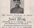 Bild: gi
Josef Weiß war Infanterist und Badersohn in Moosbach. Er starb im 22. Lebensjahr den Heldentod in Frankreich.
