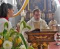 Bild: wbe
Zum letzten Mal feiert Daniel Fenk die Eucharistie als Kaplan der Pfarrei St. Marien Sulzbach.