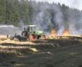Bild: Wellenhöfer
Auf diesem Feld an der B 22 bei Steinreuth brannte es am Sonntagnachmittag.