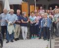 Bild: fsb
Die Wandergruppe des Oberpfälzer Waldvereins Rothenstadt am Eingang zum Wirtshaus „Marie“ in Achenwald