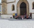 Bild: exb
Abschlusspause vor der Jakobskirche Schwandorf