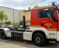 Bild: exb/FFW Schwandorf
Das erste Wechselfahrzeug ist schon bei der Feuerwehr Schwandorf. Die Frage ist: Wo sollen der Lkw und die Wechselcontainer untergestellt werden?