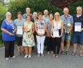 Bild: adj
Die ausgezeichneten Mitglieder des 1.SKC Altenstadt von links: Karolina Humig, Petra Irlbacher, Thomas Lugert, Gerlinde Sossalla, Michael Deuerling, Sonja Guhling, Harald Lugert, Martina Lugert, Lena Lugert, Torsten Hartann und Robert Moller.