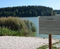 Bild: Benkhardt
Am Rothenbürger Weiher wird vor Blaualgen gewarnt.
