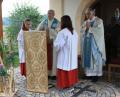Bild: lk
Ruhestandspfarrer Franz Winkelmann beim Gebet zum Gottesdienst.