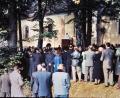 Bild: rha
Auf einer hölzernen Kanzel an der Außenfassade der Bergkirche predigten die Priester noch bis in die 1960er-Jahre sonntags und am Fest Kreuzerhöhung vor unzähligen Gottesdienstbesuchern.