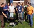 Bild: bkr
Ein saftiges Steak hatte jeder verdient (von links): Kai Wolf, Jürgen Jaschke, Anette Wagner, Anke Müller, Gabi Bäumler, Andreas Bauer, Sabrina Stich, Gabriel Scherm und Thomas Kaufmann.