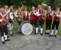 Bild: nm
Am Mittelpunkt Mitteleuropas im Flossenbürger Ortsteil Hildweinsreuth treten die Musikanten von der "Blaskapell'n Flossenbürg" auf.