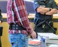 Bild: Armin Weigel/dpa
Der Angeklagten im Verhandlungssaal des Landgerichts.