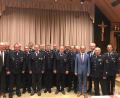 Bild: öt
Verdiente Feuerwehrmitglieder wurden im Pfarrsaal von Neusorg für 40 Jahre aktiven Feuerwehrdienst ausgezeichnet. Unsere Aufnahme zeigt sie mit Neusorgs Bürgermeister Peter König (von links), Ebnaths Gemeindeoberhaupt Manfred Kratzer und Kreisbrandmeister Peter Prechtl (von rechts) Kreisbrandrat Andreas Wührl, Pullenreuths dritten Bürgermeister Robert Bauer, stellvertretenden Landrat Dr. Alfred Scheidler und dem Brander Gemeindeoberhaupt Ludwig König.