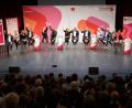 Bild: Christian Charisius/dpa
Die Bewerber um den SPD-Parteivorsitz bei der Regionalkonferenz in Hamburg.