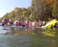 Bild: exb
Die Unverfrorenen (von links) Felix Schneider, Peter Trottmann, Tim Trottmann, Peter Gleißner, Markus Koller, Michael Gleißner, Susanna Hirmer, Birgit Trottmann, Eva Winter und Wolfgang Winter trauen sich in die Isar.