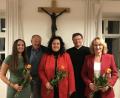 Bild: exb
Verantwortung im neu formierten Seelsorgebereich tragen (von links) Sabrina Kallus, Josef Müller, Sonja Schwemmer, Pater Marek Flasinski und Regina Schrembs.