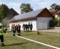 Bild: bjp
Bei der Schauübung der Trabitzer Wehren proben die Atemschutzgeräteträger die Bergung eines "Ohnmächtigen" aus einem Haus voller Rauch.
