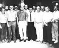 Bild: ü
13 Männer hoben 1898 den SC-Förderverein aus der Taufe. Im Bild: (von links) Fritz Fürk, Josef Rauch, Josef Lettner, Dr. Eduard Schreglmann, Norbert Geyer, Dr. Bernd Schäfer, Hermann Hummler, Gerhard Sporer, Albert Dobmann, Alfred Kirsch, Manfred Zeuke, Hans Weinl und Josef Fenzl.