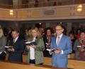 Bild: kro
Beim Festgottesdienst dabei waren unter anderem FU-Ortsvorsitzende Katja Bloßfeldt, MdL Tobias Reiß, Staatsministerin Kerstin Schreyer und Bürgermeister Bernd Sommer (vorne von links).