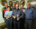 Bild: soj
Siegerehrung im Schützenhaus Grünlas: (von links) Vorsitzender Reinhold Schraml, Lisa Bauer, (Schützenverein Grünlas), Hubert Putzer (Ebnath), Andreas Michl (Pullenreuth), Schießleiter Bernd Bauer und Bürgermeister Manfred Kratzer.