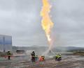 Bild: mde
Welche Energie von einer brennenden Gasfackel ausgeht, lernten die Feuerwehrleute aus dem westlichen Landkreis Tirschenreuth bei der Flüssiggasschulung kennen.