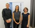 Bild: aks
Norwegische Literatur kommt nicht nur auf der Frankfurter Buchmesse gut an: Veranstalter Ralf Volkert mit Schriftstellerin Helga Flatland und Übersetzerin Elke Ranzinger (von links).