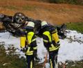 Bild: Alexander Auer
Brand nach Überschlag auf der A3 bei Laaber im Kreis Regensburg.