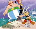 Bild: Egmont Ehapa Verlag/Asterix,Obelix,Idefix ©2019 Les Éditions Albert René/dpa
Im neuen Asterix-Band beschützen die beiden Comic-Helden ein Mädchen vor den Römern.