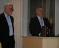 Bild: öt
Mitterteichs Bürgermeister und CSU-Landratskandidat Roland Grillmeier (rechts) begrüßte im Beisein von Martin Weiß, dem Vorsitzenden der Geschäftsführung des Sozialteams, zahlreiche Zuhörer.