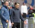 Bild: Hasan Bratic/dpa
Trainer Niko Kovac (rechts) ist beim FC Bayern München Geschichte. Der bisherige Co-Trainer Hansi Flick bereitet die Mannschaft auf die Spiele gegen Piräus (Champions-League) und Dortmund (Liga) vor.