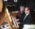 Bild: ld
Corinna Lüers und Michael Pfeiffer spielten auf der Weimbs-Orgel in der Brander Pfarrkirche Werke von Johann Sebastian Bach, Felix Mendelssohn, Franz Schubert, Max Reger und Louis J.A. Lefébure-Wely.