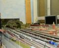 Bild: bey
Die Gleisanlage ist dem des Bahnhofes Weiden angeglichen und wird bei der Ausstellung in der Mehrzweckhalle auch zu sehen sein.