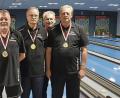 Bild: A. Schwarzmeier
Manfred Ziegler (von links), Sportwart Detlef Götz, Gert Erben, Manfred Thorenz, Heiner Eichinger und Hugo Wild freuten sich über ihre gute Vorstellung auf den Bahnen in Hirschau.