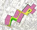 Bild: Architekturbüro BBI/exb
Auf 1,2 Hektar Wiese im Plößberger Ortskern entsteht das neue Wohngebiet Kapellenweg mit zwölf Parzellen. Eine zwei Meter dicke Hecke soll wie ein Lärm- und Geruchs-Puffer zwischen den Grundstücken 1 und 3 und den Tieren der Nachbarn wirken.
