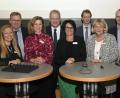 Bild: Petra Hartl
von links: Maria Obermeier (Inhaberin OBM Baumaschinen), OB Michael Cerny, Nikola Heckmann (Geschäftsleitung Korodur Westphal), Landrat Richard Reisinger, Ramona Grosser (Personalleitung Siemens AG Amberg), Prof. Dr. Carsten Wippermann vom DELTA-Institut für Sozial- und Ökologieforschung, OTH-Präsidentin Prof. Dr. Andrea Klug, Markus Nitsch (Vorsitzender der Geschäftsführung der Agentur für Arbeit Schwandorf) und Dagmar Kierner (Vorsitzende Wohnungsbau und Siedlungswerk Werkvolk e.G.).