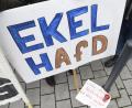 Bild: Petra Hartl
Rund 150 Menschen kamen am Freitagvormittag zur Demonstration gegen den AfD-Infobus zum Multifunktionsplatz.