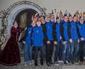 Bild: Bernhard Eckstein/exb
Zusammenpressen fürs Pressefoto: Der Elferrat des Schlüsselclubs mit Prinzessin Katharina Ernstberger und Prinz Tobias Weig.