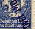 Bild: schß
Gebührenmarke der Stadt Amberg von 1940