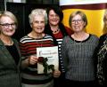 Bild: gf
Mitgliederehrung bei der Frauenunion Amberg. Unser Bild zeigt (von links.) FU-Vorsitzende Susanne Herding, Maria Reindl, Marianne Radde-Kneißl, Gertraud Neiswirth und die CSU-Kreisvorsitzender Michaela Frauendorfer.
