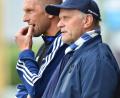 Bild: A. Schwarzmeier
Trainer Andreas Scheler (links) und Teammanager Hannes Beer sehen den beiden noch ausstehenden Aufgaben der SpVgg SV Weiden in der Landesliga Mitte durchaus optimistisch entgegen. Vor allem nach dem 11:1-Kantersieg in der Vorwoche.