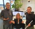 Bild: Pöllath
Albert Pöllath (rechts) mit Ramona Schraml (Innendienst) und Maximilian Dadder. Für sie alle ist digitales Arbeiten längst Alltag.