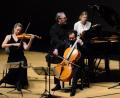 Bild: Helmut Kunz
Mit Annette von Hehn (Violine), Stefan Heinemeyer (Violoncello) und Thomas Hoppe (Klavier) hat ein großartiges Team zusammen gefunden. Sie spielen auf Augenhöhe mit legendären Namen (Beaux-Arts-Trio, Trio Fontenay)