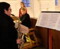 Bild: mab
Elke Beer (im Vordergrund) sowie Susanna Müssig-Wilczek und Kassandra Wilczek an der Orgel sorgten mit ihren Beiträgen für ein Konzerterlebnis der besonderen Klasse.
