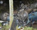 Bild: gf
Nur noch Schrottwert hatte der BMW am frühen Freitagmorgen nach dem schweren Unfall in der Rosenbachstraße