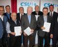 Bild: kro
Die Tirschenreuther CSU ehrte langjährige Mitglieder. Unser Bild zeigt (von links) stellvertretenden Landrat Alfred Scheidler, Manfred Güntner, Georg Laber, ZWeiten Bürgermeister Peter Gold, Herbert Ebert, Alfred Mehler, Manfred Tretter, CSU-Ortsvorsitzenden Huberth Rosner und Bürgermeister Franz Stahl.