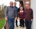 Bild: bk
Erste Gratulanten für die Jubilarin Anni Siebert sind die Söhne Rudi, Reinhold und Horst sowie Bürgermeister Ludwig Biller (von rechts).