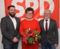 Bild: fz
Alfred Wulfänger (rechts) und Sebastian Dippold (links) gratulieren der Bürgermeisterkandidatin Birgit Krug.