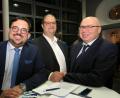 Bild: Hirsch
Fabian Biersack, Christian Paulus und Karl Killermann (von links) sprachen bei der Mittelstandsunion der CSU in der Spitalkirche.